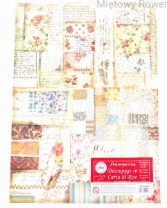 PAPIER RYŻOWY A4 IMAGINE PATCHWORK Z PIÓRKIEM