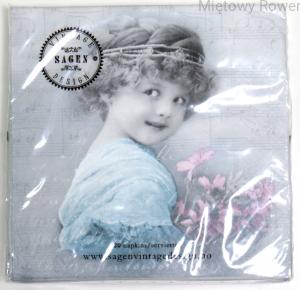 SERWETKI decoupage 20szt TURQUOISE GIRL Sagen