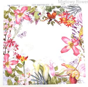 PAPIER DO SCRAPBOOKINGU 30X30CM GDY KWITNĄ BZY 1  