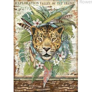 PAPIER RYŻOWY A4 AMAZONIA JAGUAR  DFSA4530 STAMPERIA