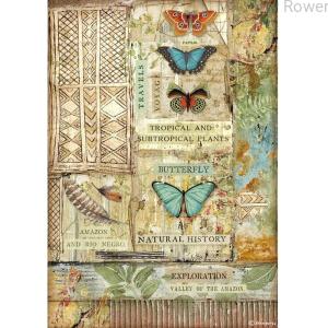PAPIER RYŻOWY A4 AMAZONIA BUTTERFLY  DFSA4533 STAMPERIA