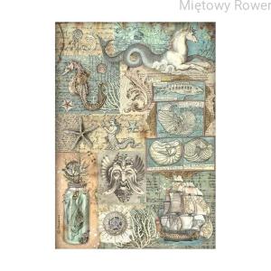 PAPIER RYŻOWY A4  SONGS  OF THE SEA TEKSTURA DFSA4813 STAMPERIA