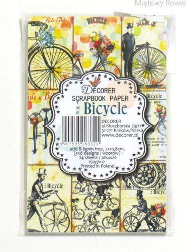 Zestaw Papierów Mini Bicycle 7X10,8Cm  A''24 Arkusze /150 G. EAN: 5907595183321