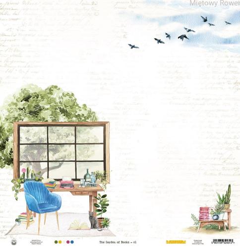Papier Do Scrapbookingu 30X30Cm Garden Of Books 01. EAN: 5907739324313